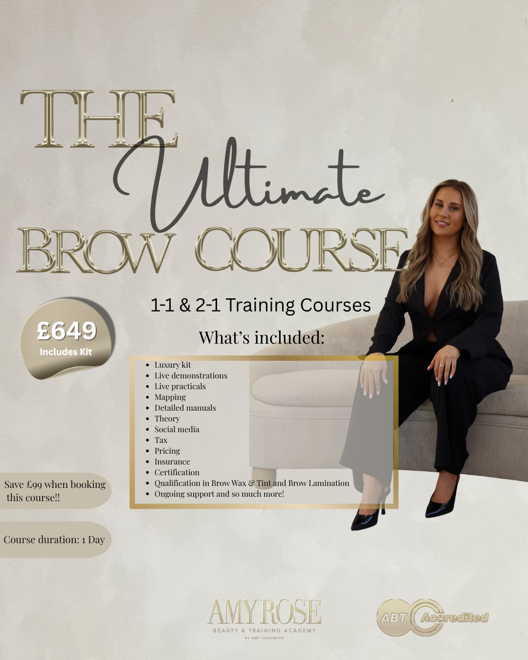 1-1 In House Ultimate Brow Course 🎓💫