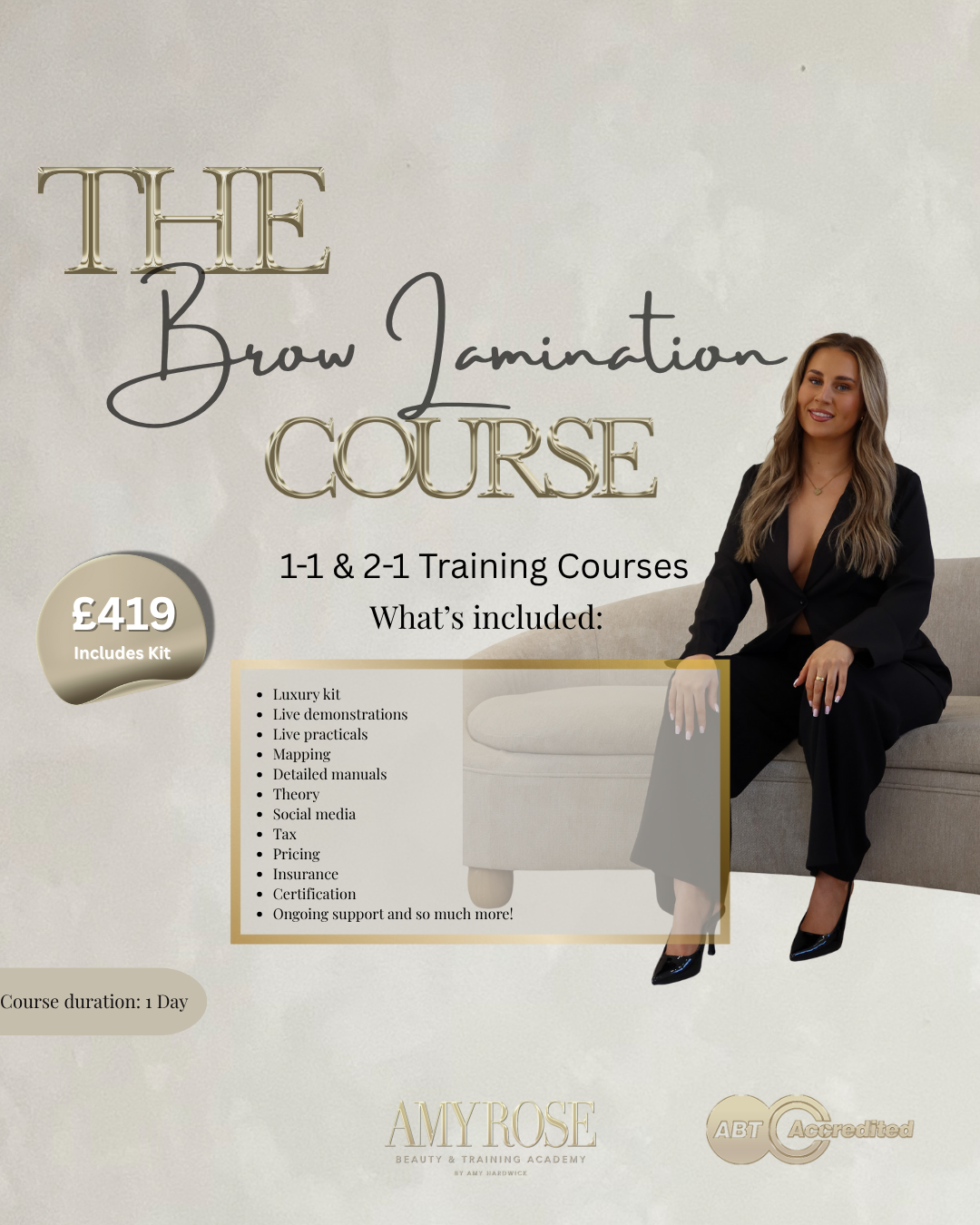 1-1 In House Brow Lamination Course 🎓💫